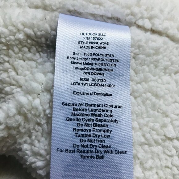 Eddie Bauer Girls Classic Down Hooded Metallic Puffer Jacket Size L (14) - Picture 9 of 9